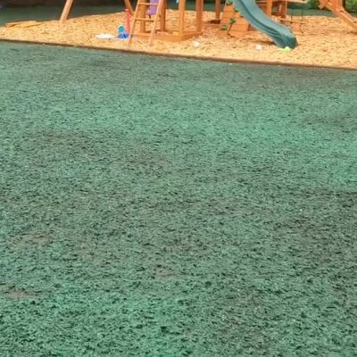 Fresh hydroseed applied near children